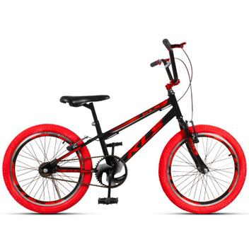 Bicicleta Kls Free Style Vb Aro 20 Rígida 1 Marcha - Preto/vermelho