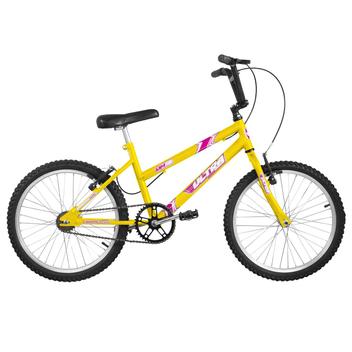 Bicicleta Ultra Bikes Pro Tork Aro 20 Rígida 1 Marcha - Amarelo/branco