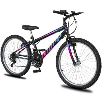 Bicicleta Dropp Sport Vb Aro 24 Susp. Dianteira 18 Marchas - Preto/azul