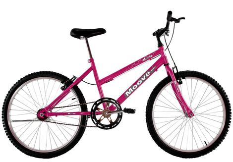 Bicicleta Dalannio Bike Moove Aro 24 Rígida 1 Marcha - Rosa