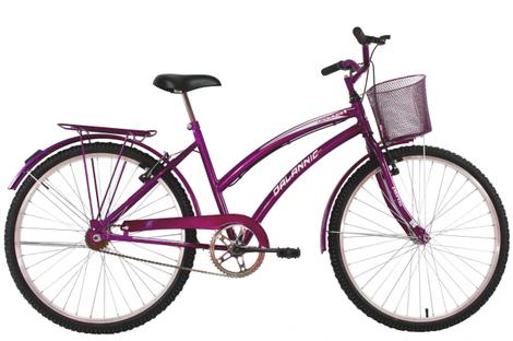 Bicicleta Dalannio Bike Susi Aro 24 Rígida 1 Marcha - Roxo