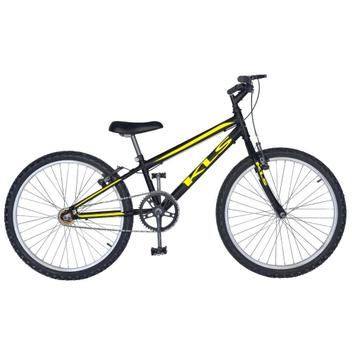 Bicicleta Kls Free Gold Vb Aro 24 Rígida 1 Marcha - Preto/amarelo