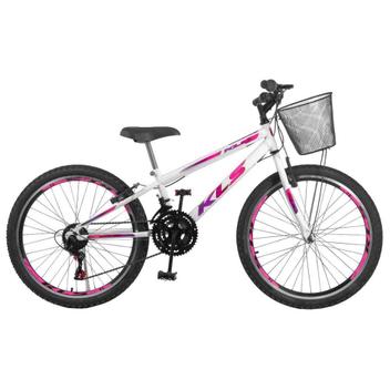 Bicicleta Kls Sport Gold Vb Aro 24 Rígida 21 Marchas - Branco/rosa/roxo