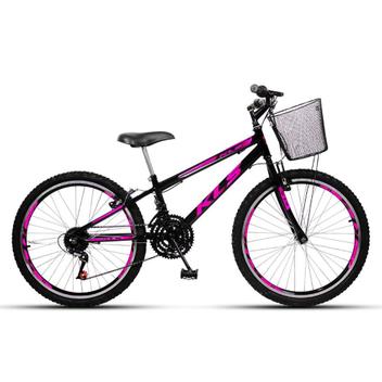 Bicicleta Kls Sport Gold Vb Aro 24 Rígida 21 Marchas - Preto/rosa