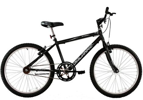 Bicicleta Dalannio Bike Stroll Aro 24 Rígida 1 Marcha - Preto