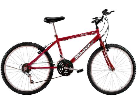 Bicicleta Dalannio Bike Moove Aro 24 Rígida 18 Marchas - Vermelho