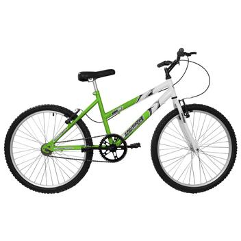 Bicicleta Ultra Bikes Pro Tork Rebaixada Aro 24 Rígida 1 Marcha - Branco/verde