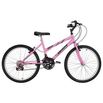 Bicicleta Ultra Bikes Pro Tork Aro 24 Rígida 18 Marchas - Branco/rosa