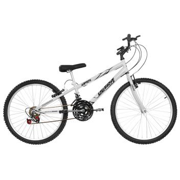 Bicicleta Ultra Bikes Pro Tork Rebaixada Aro 24 Rígida 18 Marchas - Branco