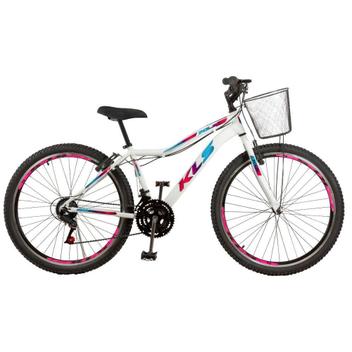 Bicicleta Kls Sport Gold Vb Aro 26 Rígida 21 Marchas - Branco/rosa/azul