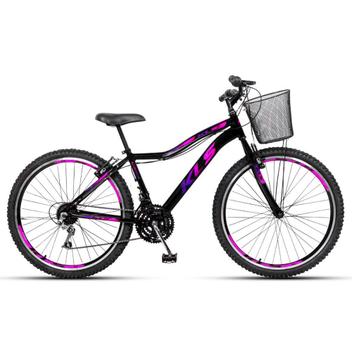Bicicleta Kls Sport Gold Vb Aro 26 Rígida 21 Marchas - Preto/rosa/roxo
