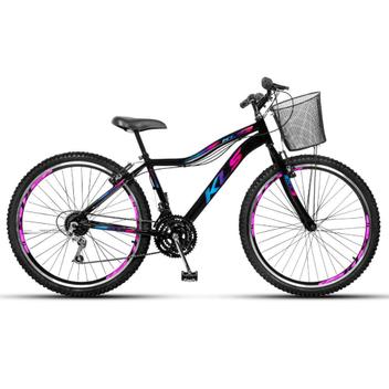 Bicicleta Kls Sport Gold Vb Aro 26 Rígida 21 Marchas - Preto/rosa/azul