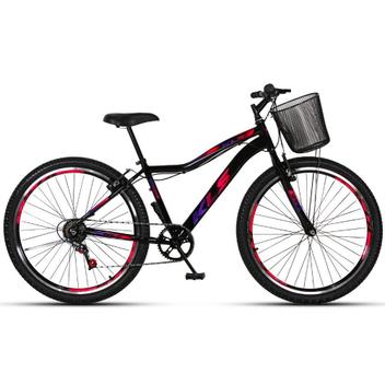 Bicicleta Kls Sport Gold Vb Aro 26 Rígida 7 Marchas - Preto/rosa/roxo