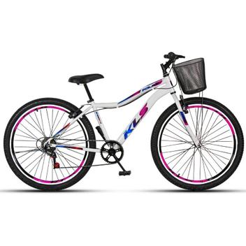 Bicicleta Kls Sport Gold Vb Aro 26 Rígida 7 Marchas - Branco/rosa/azul