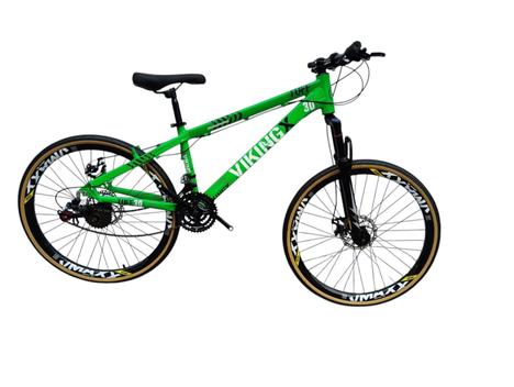 Bicicleta Vikingx Tuff 30 Disc M Aro 26 Susp. Dianteira 21 Marchas - Verde