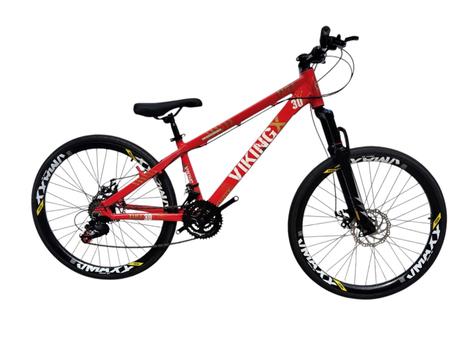 Bicicleta Vikingx Tuff 30 Disc M Aro 26 Susp. Dianteira 21 Marchas - Vermelho