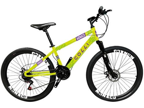 Bicicleta Colli Bike Monaco Disc M Aro 26 Susp. Dianteira 21 Marchas - Amarelo