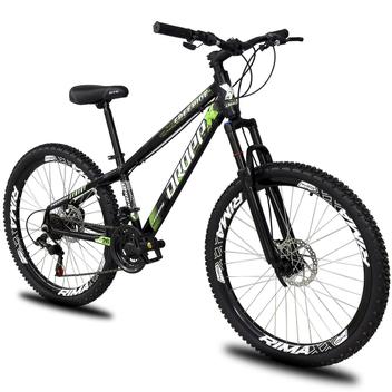 Bicicleta Dropp X Freeride Disc M Aro 26 Susp. Dianteira 21 Marchas - Preto/verde