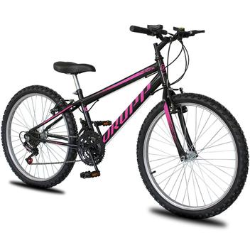 Bicicleta Dropp Sport Vb Aro 26 Rígida 18 Marchas - Preto/rosa