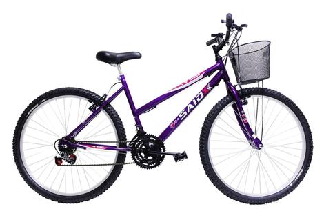 Bicicleta Saidx Super Tropical Aro 26 Rígida 1 Marcha - Violeta