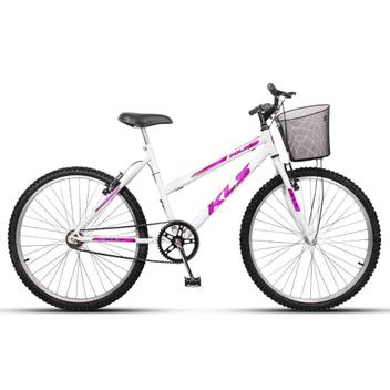 Bicicleta Kls Free Gold Vb Aro 26 Rígida 1 Marcha - Branco/rosa