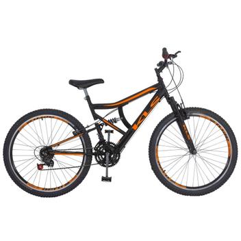 Bicicleta Kls Gold Vb Aro 26 Full Suspensão 21 Marchas - Laranja/preto