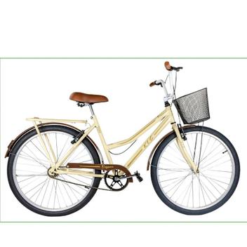 Bicicleta Kls Retrô Vb Aro 26 Rígida 1 Marcha - Bege/marrom