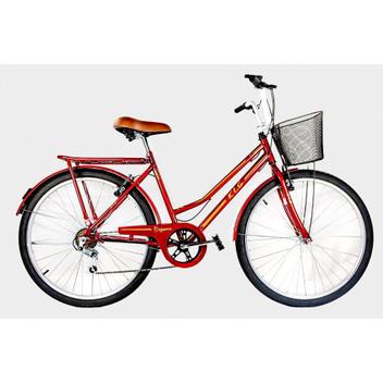 Bicicleta Kls Retrô Vb Aro 26 Rígida 6 Marchas - Vermelho
