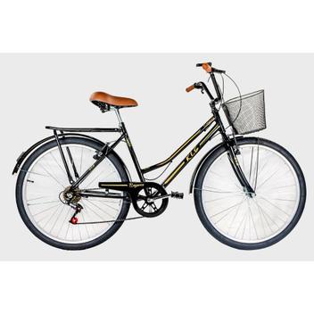 Bicicleta Kls Retrô Vb Aro 26 Rígida 1 Marcha - Preto/dourado
