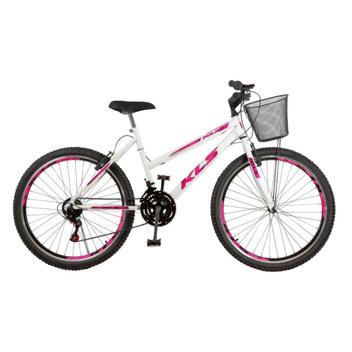 Bicicleta Kls Sport Gold Vb Aro 26 Rígida 21 Marchas - Branco/rosa