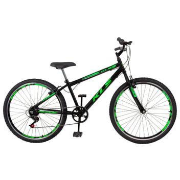 Bicicleta Kls Sport Gold Vb Aro 26 Rígida 7 Marchas - Preto/verde