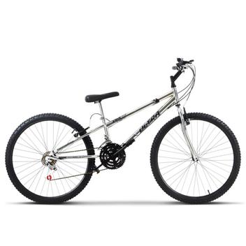 Bicicleta Ultra Bikes Chrome Line Rebaixada Aro 26 Rígida 18 Marchas - Cromado
