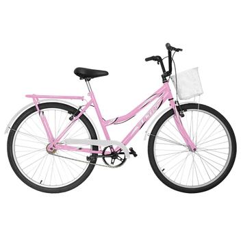 Bicicleta Ultra Bikes Stronger Aro 26 Rígida 1 Marcha - Rosa