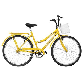Bicicleta Ultra Bikes Summer Aro 26 Rígida 1 Marcha - Amarelo