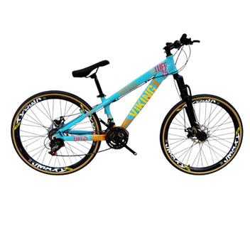 Bicicleta Vikingx Tuff 25 Disc M Aro 26 Susp. Dianteira 24 Marchas - Azul/laranja