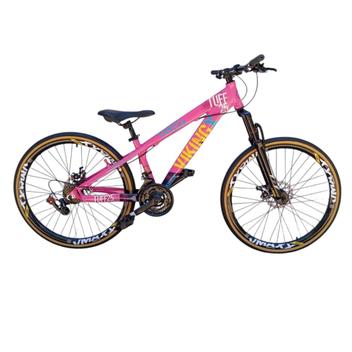 Bicicleta Vikingx Tuff 25 Aro 26 Susp. Dianteira 24 Marchas - Rosa