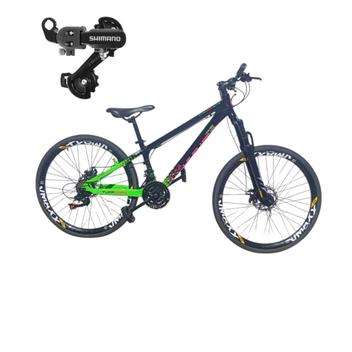 Bicicleta Vikingx Tuff 44 Disc M Aro 26 Susp. Dianteira 21 Marchas - Preto/verde