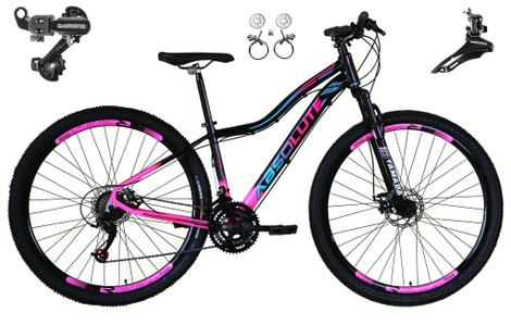 Bicicleta Absolute Hera Sport Disc H Aro 29 Susp. Dianteira 21 Marchas - Preto/rosa