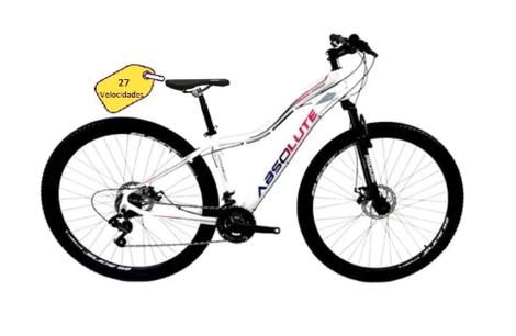Bicicleta Absolute Hera Sport Disc M Aro 29 Susp. Dianteira 27 Marchas - Branco