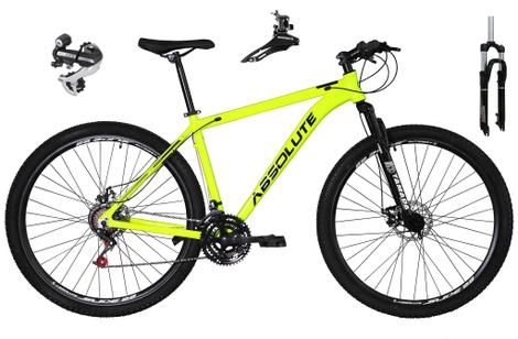 Bicicleta Absolute Nero 4 Disc M Aro 29 Susp. Dianteira 24 Marchas - Amarelo