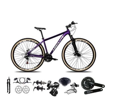 Bicicleta Absolute Nero 5 Disc M Aro 29 Susp. Dianteira 27 Marchas - Roxo