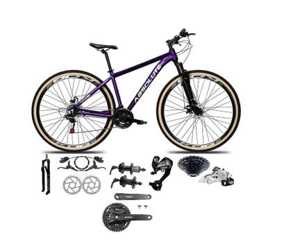 Bicicleta Absolute Nero 5 Disc H Aro 29 Susp. Dianteira 27 Marchas - Roxo