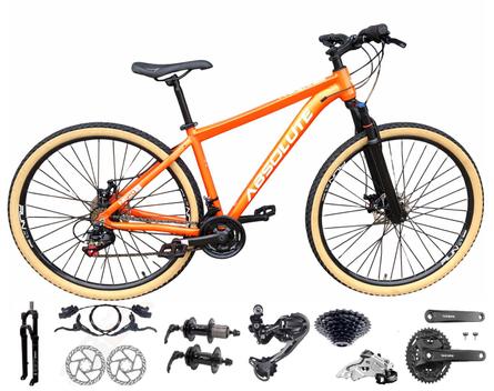 Bicicleta Absolute Nero 5 Disc H Aro 29 Susp. Dianteira 27 Marchas - Laranja
