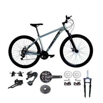Bicicleta Absolute Nero 5 Disc M Aro 29 Susp. Dianteira 18 Marchas - Cinza/preto