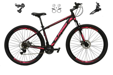 Bicicleta Alfameq Atx Disc H Aro 29 Susp. Dianteira 21 Marchas - Preto/rosa