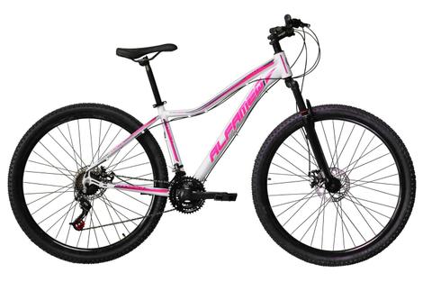 Bicicleta Alfameq Pandora Disc M Aro 29 Susp. Dianteira 21 Marchas - Branco/rosa