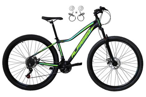 Bicicleta Alfameq Pandora Disc H Aro 29 Susp. Dianteira 21 Marchas - Preto/amarelo/verde