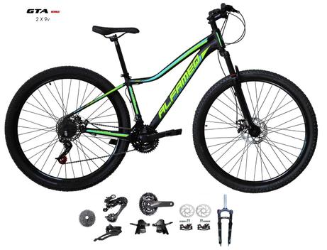 Bicicleta Alfameq Pandora Disc M Aro 29 Susp. Dianteira 18 Marchas - Preto/amarelo/verde