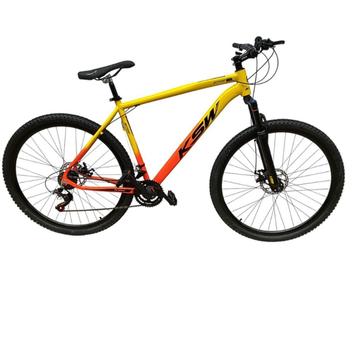 Bicicleta Ksw Xlt 100 Disc M Aro 29 Susp. Dianteira 21 Marchas - Laranja/amarelo