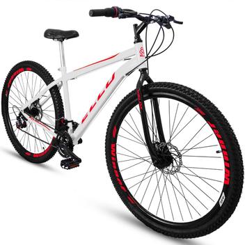 Bicicleta Ello Bike Velox Disc M Aro 29 Rígida 21 Marchas - Branco/vermelho